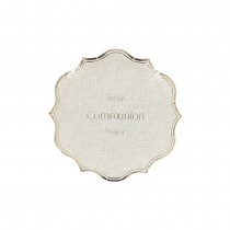 8 ASSIETTES CARTON COMMUNION LAURIER OR 18CM LIN
