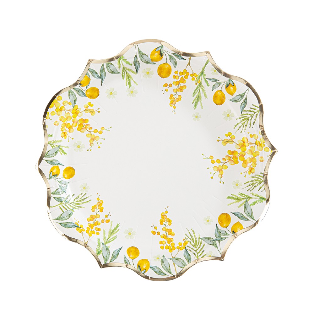 Lot de 8 assiettes dorées - Jeux de Fête