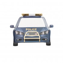 8 ASSIETTES CARTON POLICE VÉHICULE 18X24CM BLEU