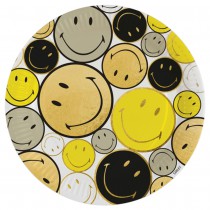 8 ASSIETTES CARTON ROND SMILEY ORIGINAL 23CM