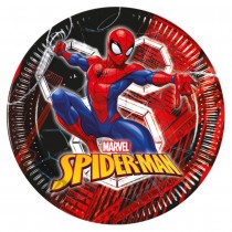8 ASSIETTES CARTON SPIDERMAN WORLD OF WEBS 23CM