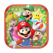 8 ASSIETTES CARTON SUPER MARIO 18CM