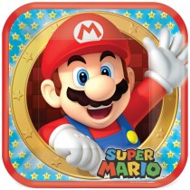 8 ASSIETTES CARTON SUPER MARIO 23CM