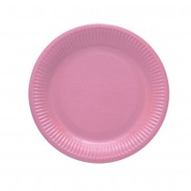 8 ASSIETTES EN CARTON 18CM - ROSE