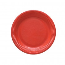 8 ASSIETTES EN CARTON 18CM - ROUGE