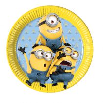 8 ASSIETTES MINIONS  23 CM