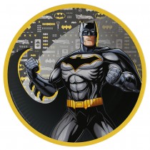 8 ASSIETTES PLATES CARTON BATMAN GOTHAM CITY 23CM