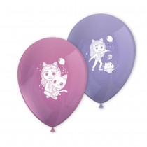 8 BALLONS LATEX GABBY MAISON MAGIQUE 28CM