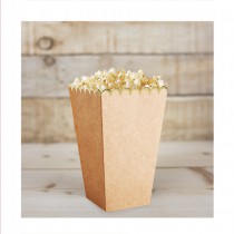 8 BOÎTES À POP-CORN LISERÉ OR 12.5X7CM KRAFT