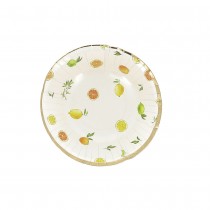 8 BOLS CARTON AGRUME CITRON ORANGE 13CM CRÈME