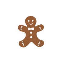 8 BONHOMME PAIN D\'ÉPICES FEUTRINE 7X8.5CM MARRON