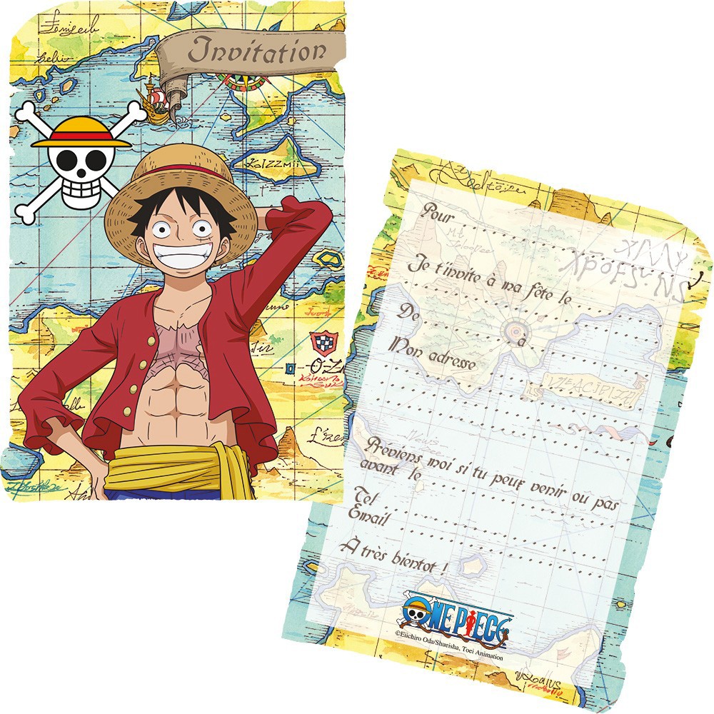 Cartes d'invitation - Pirate enfant - lot de 6