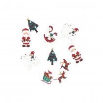 8 CONFETTIS BOIS CONTE NOËL 4-8CM