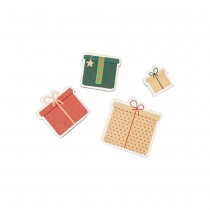 8 CONFETTIS BOIS PAQUET CADEAUX 3CM