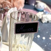 8 FLÛTES À CHAMPAGNE LUXE 200ML - OR PAILLETÉ