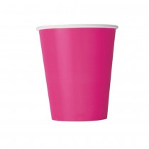 8 GOBELETS CARTON 250ML - FUCHSIA