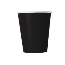 8 GOBELETS CARTON 250ML - NOIR