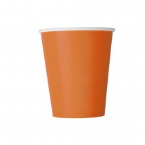 8 GOBELETS CARTON 250ML - ORANGE