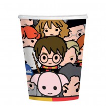 8 GOBELETS CARTON HARRY POTTER DESSIN 25CL