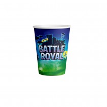 8 GOBELETS CARTON JEU BATTLE ROYAL 250ML