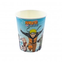 8 GOBELETS CARTON NARUTO SHIPPUDEN 25CL BLEU