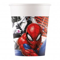 8 GOBELETS CARTON SPIDERMAN WORLD OF WEBS 25CL