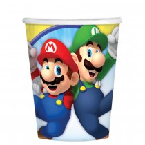 8 GOBELETS CARTON SUPER MARIO 25CL