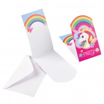 8 INVITATIONS ET ENVELOPPES LICORNE