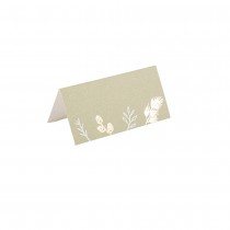 8 MARQUE-PLACES CARTON BOTANIC 8X4CM VERT DE GRIS