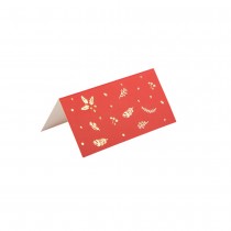 8 MARQUE-PLACES CARTON HOUX TRADITION 8X4CM ROUGE