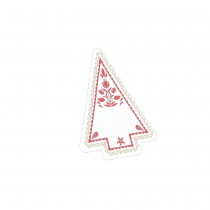 8 MARQUE-PLACES CARTON SAPIN FOLKY 5.5X7,5CM BLANC