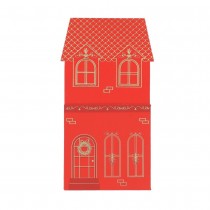 8 PORTE-COUVERTS MAISON 10X20CM ROUGE DORÉ