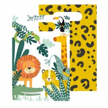 8 SACS CADEAUX SAFARI NATURE SAUVAGE 16.5X23CM