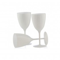 8 VERRES À VIN RÉUTILISABLE 200ML BLANC