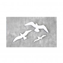 9 MOUETTES DÉCO BOIS 3 TAILLES
