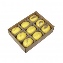9 ?\'UFS NATUREL POULE DÉCO PLUME MÉTAL 6CM JAUNE