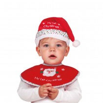 ACCESSOIRES NOËL BÉBÉ BONNET ET BAVOIR
