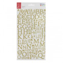 ALPHABET AUTOCOLLANT OR PAILLETÉ