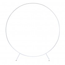 ARCHE À BALLONS ANNEAU CIRCULAIRE MÉTAL 2M BLANC