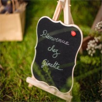 ARDOISE BOIS ACCOLADES 14X20CM NATURE