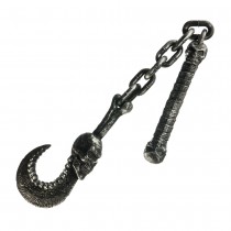 ARME JOUET PE CHAINE CROCHET TÊTE DE MORT 86CM