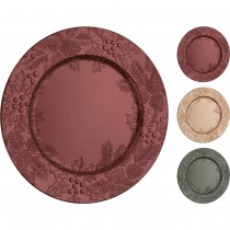 ASSIETTE PRÉSENTATION FINI MAT 33CM COULEUR MÉTAL