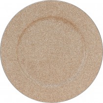 ASSIETTE PRÉSENTATION PAILLETTES 33CM CHAMPAGNE