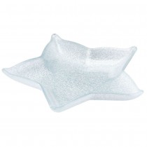 ASSIETTE VERRE ÉTOILE PAILLETÉE 21CM