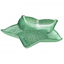 ASSIETTE VERRE ÉTOILE PAILLETÉE 21CM
