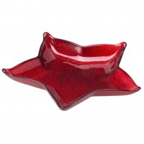 ASSIETTE VERRE ÉTOILE PAILLETÉE 21CM