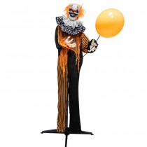 AUTOMATE CLOWN BALLON ORANGE ANIMÉ LUMIÈRE 165CM