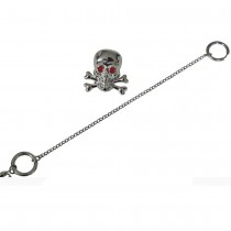 BAGUE BOUCLES D\'OREILLES MÉTAL ARGENT PIRATE FEMME