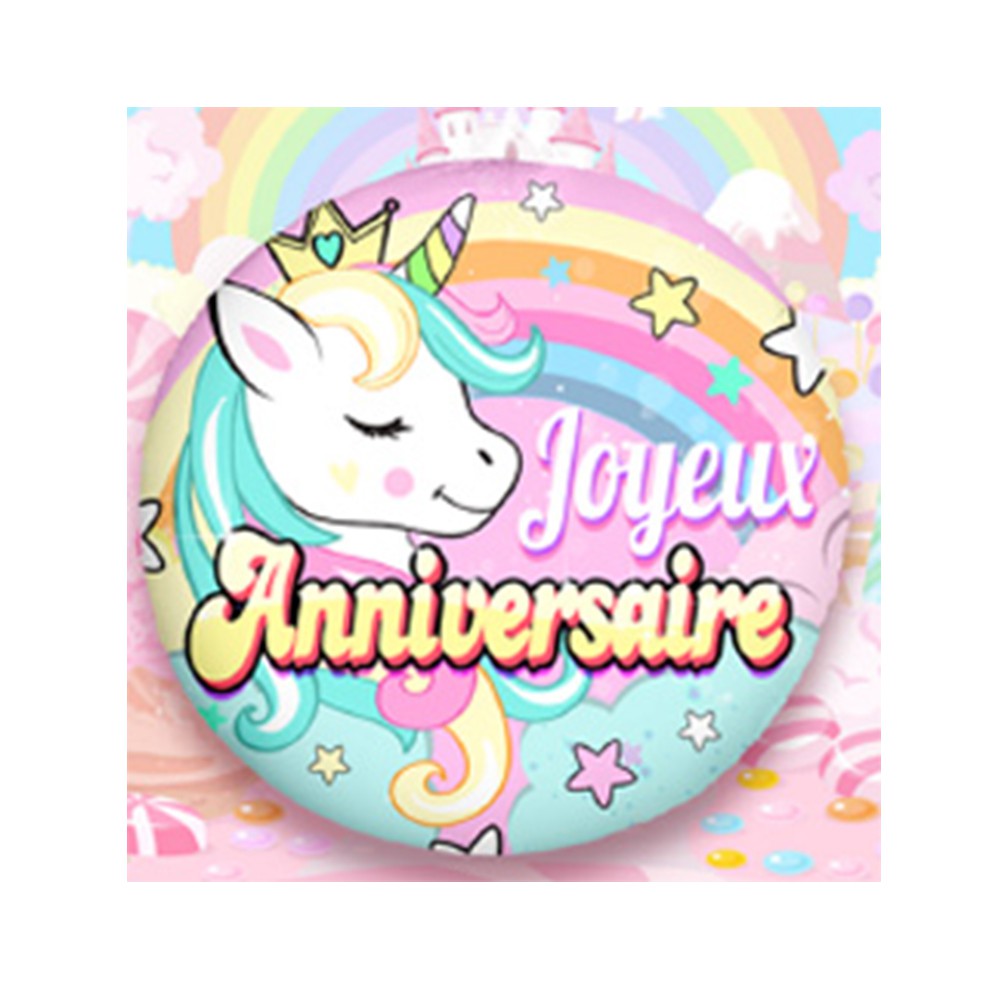 Ballon d'anniversaire Licorne