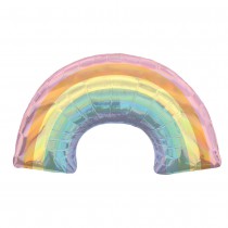 BALLON ALU ARC-EN-CIEL PASTEL 86X48CM IRIDESCENT